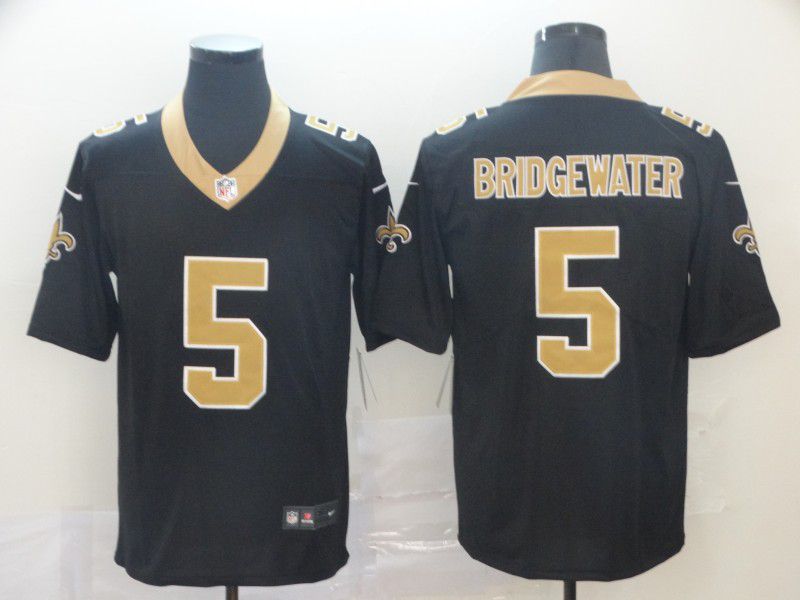 Men New Orleans Saints 5 Bridgewater Black Nike Vapor Untouchable Limited Player NFL Jerseys